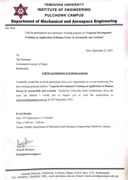 Training Opportunity: Human Factors in Automobiles and Aviation